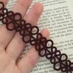 Brown Bookmark In Tatting