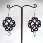 Silver Lace Earrings in Tat..