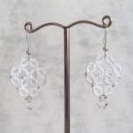 Silver Lace Earrings in Tat..