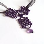 Gothic Purple Lace Necklace