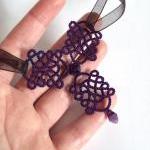 Gothic Purple Lace Necklace