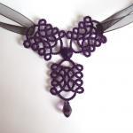 Gothic Purple Lace Necklace