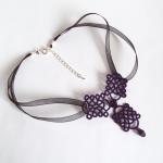 Gothic Purple Lace Necklace