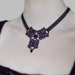 Gothic Purple Lace Necklace