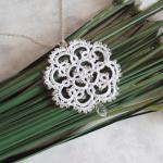 Beaded Lace Bridal Pendant