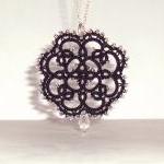 Beaded Black Lace Pendant i..