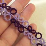 Two-tone Purple Tatted Lace..