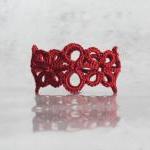 Set of Four Red Tatted Napk..
