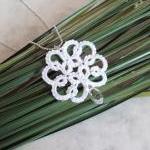 Tatted Bridal Pendant