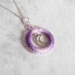 Fantasy Beaded Moon Pendant