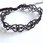 Gothic Beaded Lace Choker