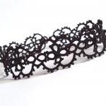 Gothic Beaded Lace Choker