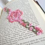 Pink Rose Lace Bookmark