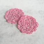 Tatted Rose Coasters in Pin..