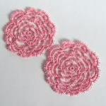 Tatted Rose Coasters in Pin..