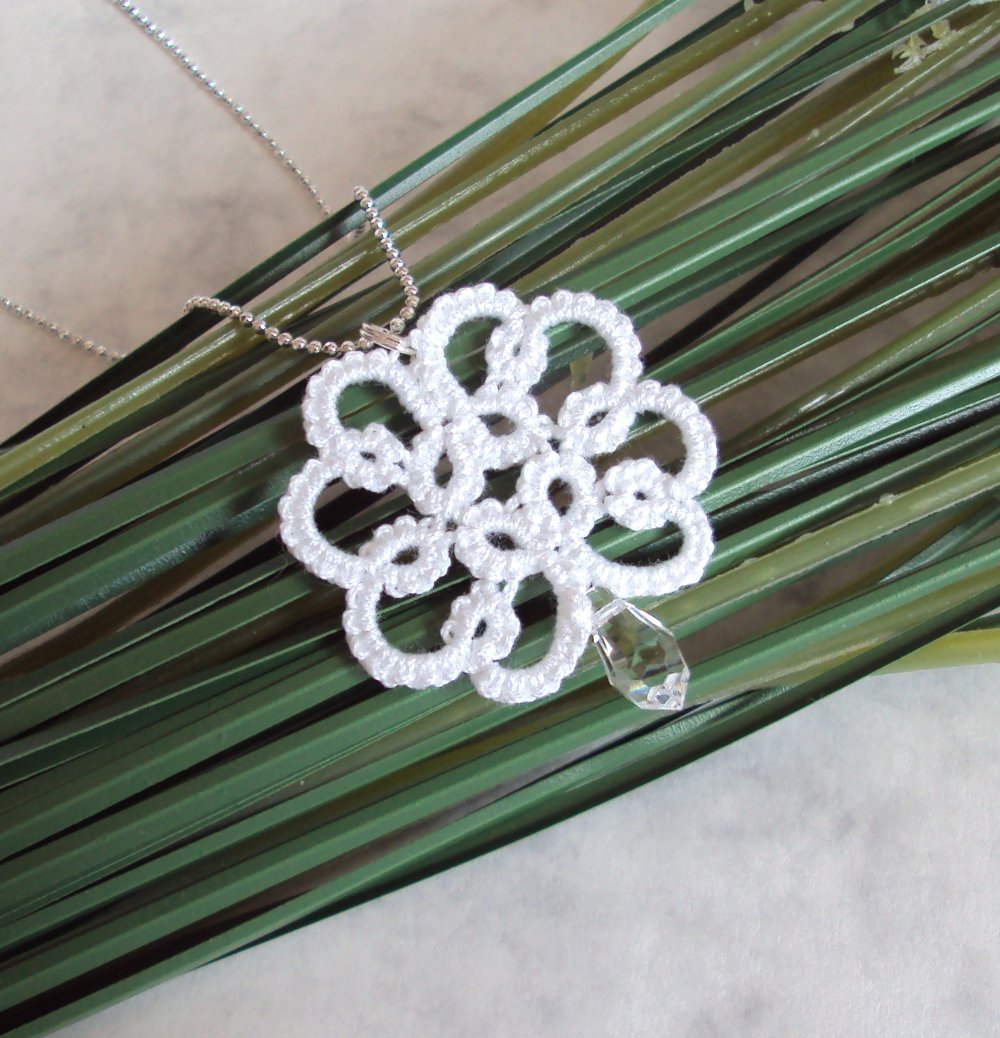 Tatted Bridal Pendant