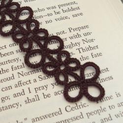 Brown Bookmark In Tatting