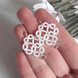 Bridal Tatted Lace Earrings