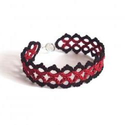 Gothic Lace Bracelet in Tatting