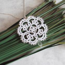 Beaded Lace Bridal Pendant