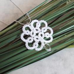 Tatted Bridal Pendant