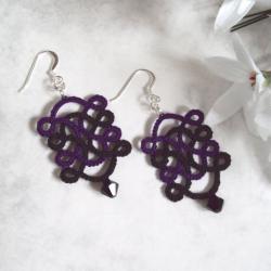 Gothic Celtic Earrings in Tatting